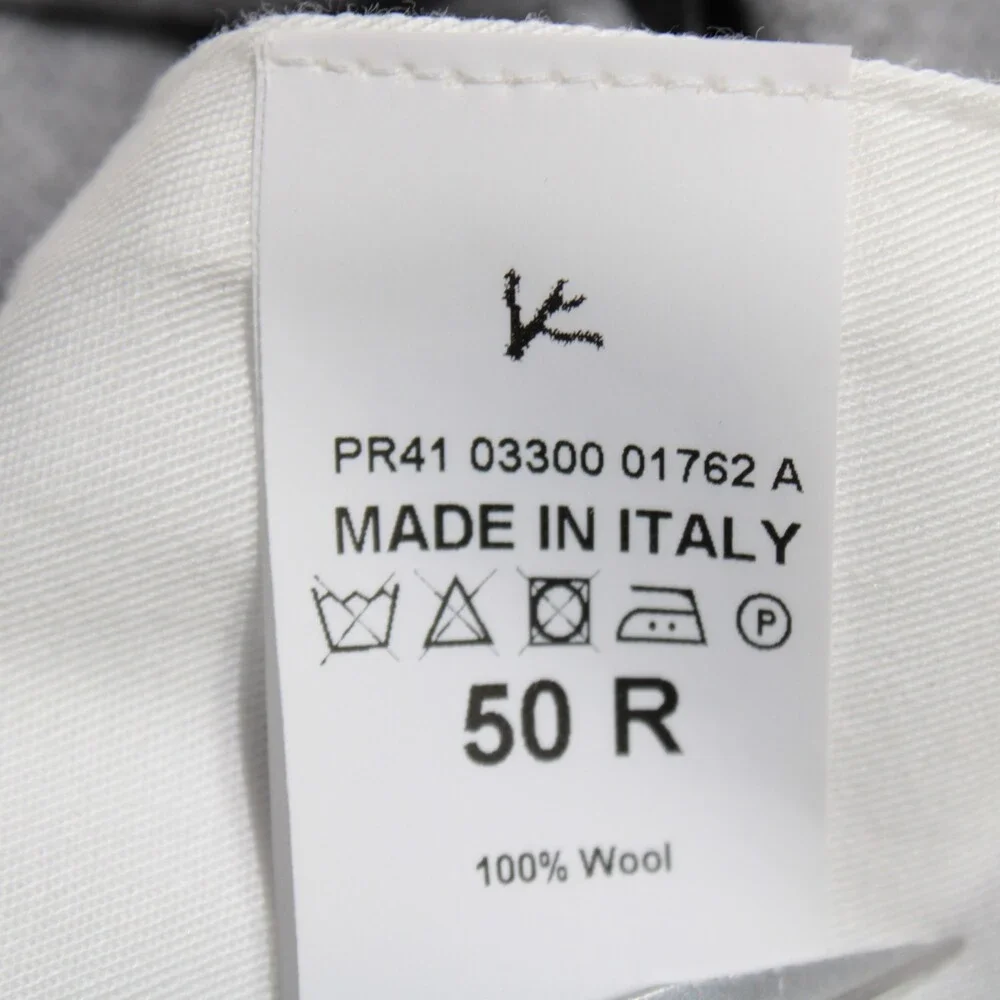 Isaia NWT Dress Pants Size 50 (US 34) Regular Fit in Gray Melange 100% Wool